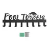 Porte serviettes mural métal noir mat crochets huit… – vue 2