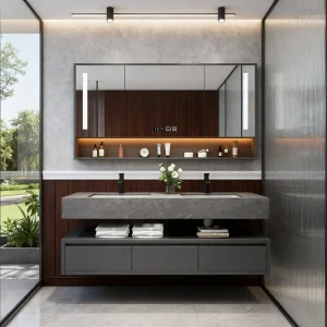 Lavabo en bois Intelligent, meuble De salle De bains, meuble sous lavabo, Meuble De Salle De Bain, lavabo Double maison Lavabo en bois Intelligent, meuble De salle De bains, meuble sous lavabo, Meuble De Salle De Bain, lavabo Double maison