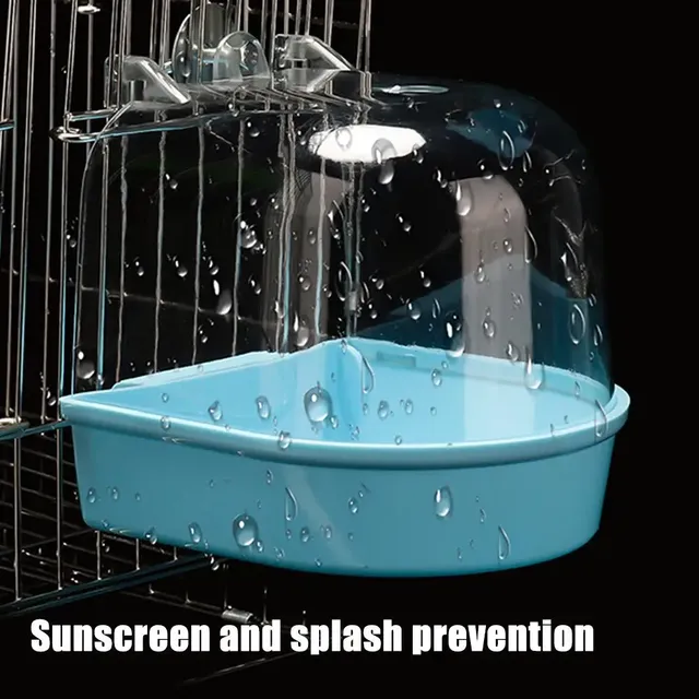 Bain d'oiseaux suspendu clair pour Cage perruche Cage à… – vue 3
