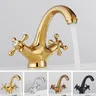 Robinet Antique grue d'eau chaude et froide Bronze… – vue 5