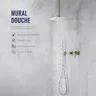 Ensemble de système de douche en or brossé – vue 1