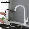 Robinet de cuisine extractible blanc – vue 2