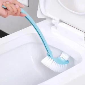 Brosse courbe de toilette de type S pour salle de bains, tête courbée, brosses d’espacement d’angle, outils de nettoyage de cheveux doux Double face Brosse courbe de toilette de type S pour salle de bains, tête courbée, brosses d’espacement d’angle, outils de nettoyage de cheveux doux Double face