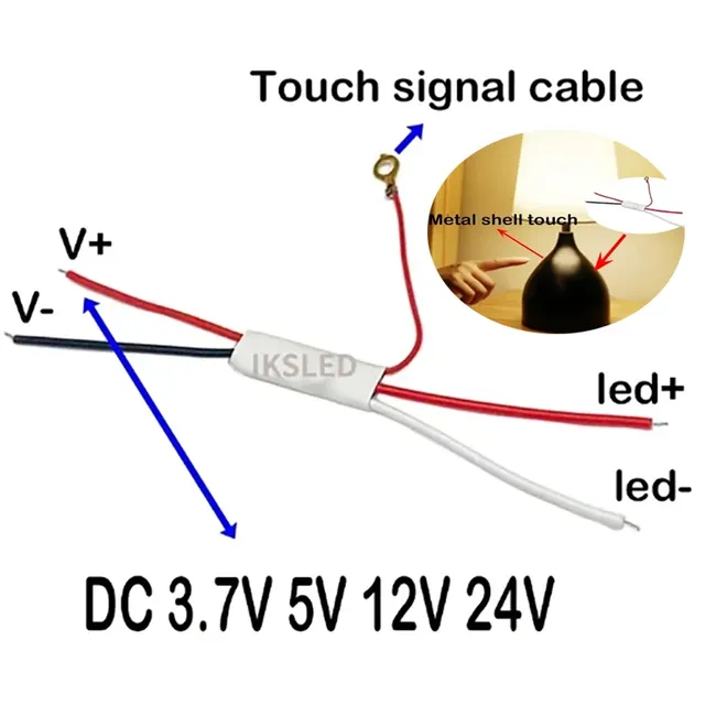 Variateur de commutateur tactile en métal – vue 3