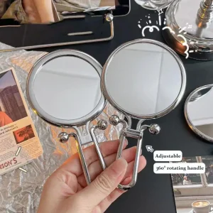● Miroir de maquillage grossissant brillant 2x/5x/10x, miroirs de vanité portables, miroir à main pliant, miroir de poche, miroir Compact, outil de maquillage ● Miroir de maquillage grossissant brillant 2x/5x/10x, miroirs de vanité portables, miroir à main pliant, miroir de poche, miroir Compact, outil de maquillage