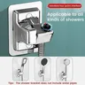 Support pomme douche mural réglable autoadhésif ABS… – vue 4