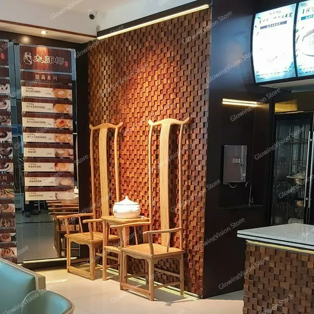 Panneau en bois hexagonal moderne – vue 3
