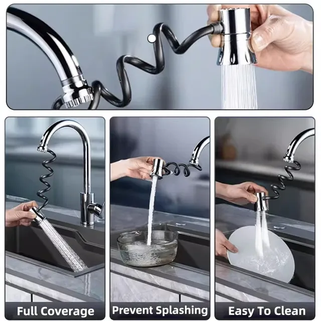 Extension robinet extractible pommeau spirale chrome… – vue 2