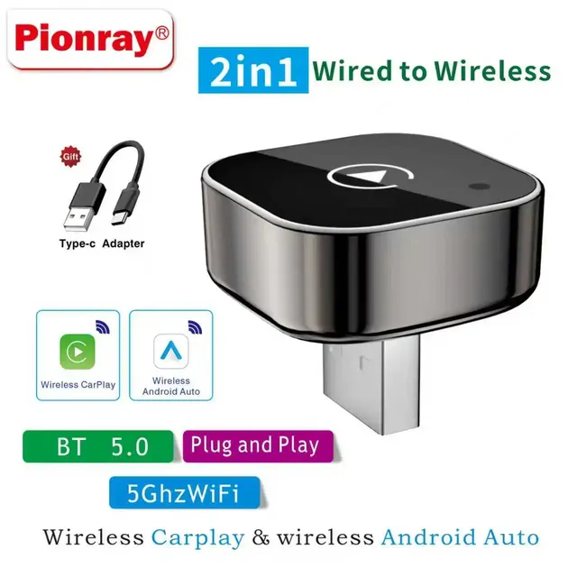 Adaptateur Carplay sans fil 2 en 1