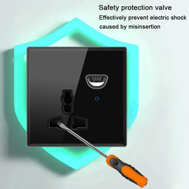 Joli d'éclairage interdit en verre noir avec lumière LED – vue 2