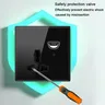 Joli d'éclairage interdit en verre noir avec lumière LED – vue 2