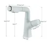 Robinet d'évier de lavabo blanc extractible soulève vers… – vue 3