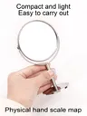 Grand miroir de maquillage argenté – vue 6