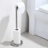 Porte papier hygiénique autoportant métal noir mat base… – vue 4