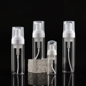 Distributeur de bouteilles à pompe à mousse pour Lotion, 50/100/150/200ml, rechargeable pour savon pour les mains, shampoing, nettoyant pour cils, emballage de nettoyage, 1 pièce