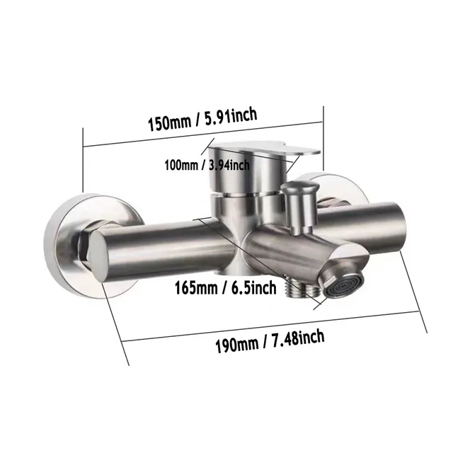Robinets de douche muraux en acier inoxydable 304 – vue 5
