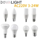 Ampoule LED à économie d&rsquo;énergie AC220V E14 E27 B22 3w-24w 3000K 4000K 6000K, lampe avec Ce Rohs pour la décoration intérieure du bureau et de la maison