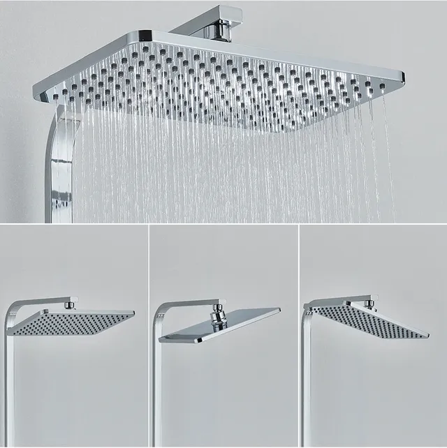 Pommeau de douche noir doré – vue 2