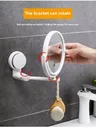 Miroir de salle de bain mural pliable sans poinçonnage – vue 3