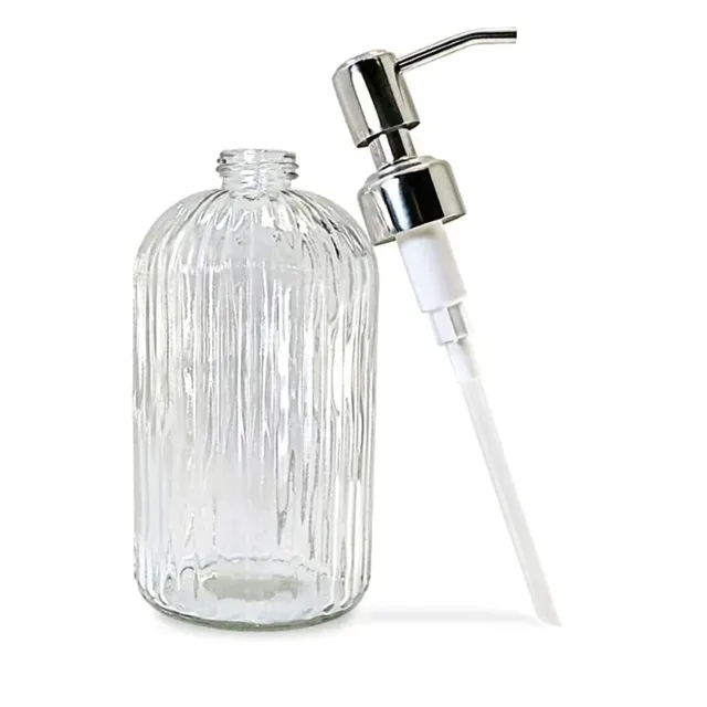 Distributeur de savon en verre transparent pour salle de… – vue 2