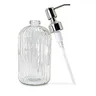 Distributeur de savon en verre transparent pour salle de… – vue 2