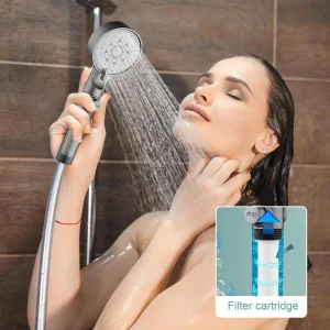 Pommeau de douche pomme de douche de pluie filtré 5 Modes buses en Silicone pulvérisateur de robinet pour maison appartement RV salle de bain Camping salle de sport en plein air Pommeau de douche pomme de douche de pluie filtré 5 Modes buses en Silicone pulvérisateur de robinet pour maison appartement RV salle de bain Camping salle de sport en plein air