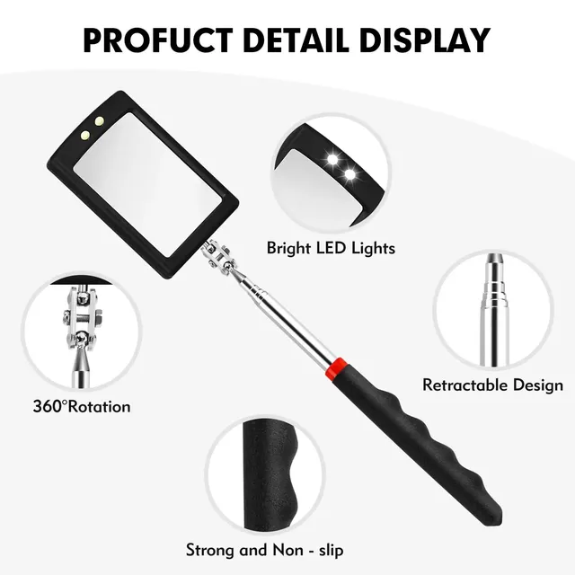 Miroir pliant de détection 50 mm 360 ° Réflecteur… – vue 3