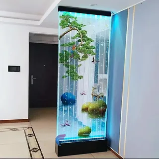 Panneau mural à bulles d'eau en acrylique LED mobile d'intérieur…