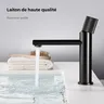 Robinet moleté robinet de lavabo en or brossé robinets… – vue 5
