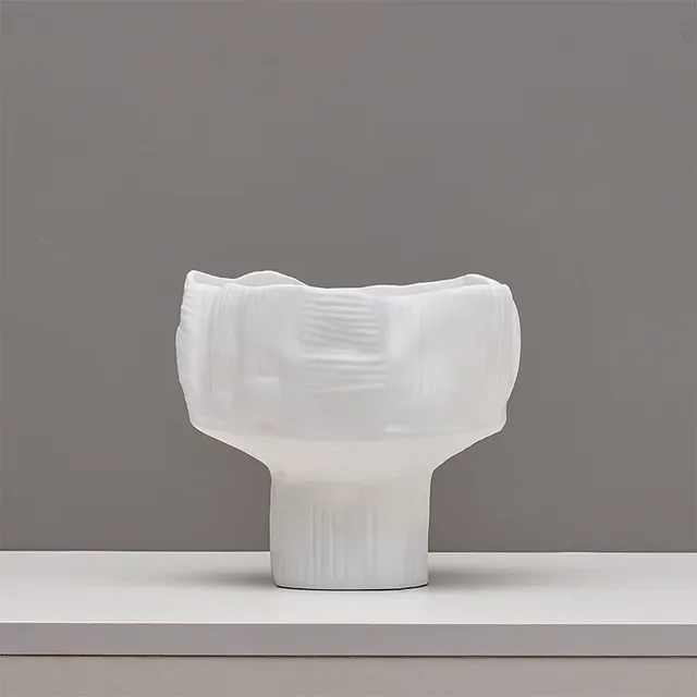 Pots en résine géométriques abstremberg à large bouche – vue 2