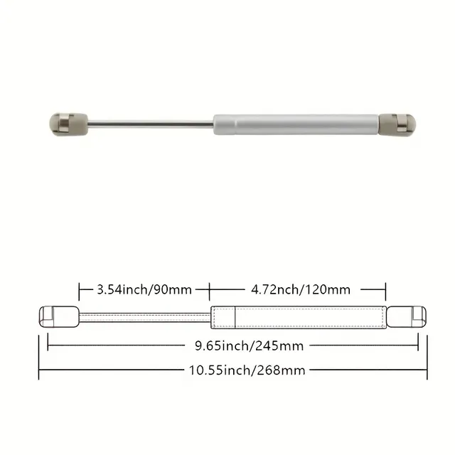 Quincaillerie pneumatique 1 pièce: charnière de meuble – vue 2