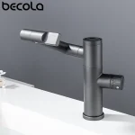 Becola Design créatif robinet de lavabo rotatif universel salle de bains lavage Style contemporain robuste et Durable trois couleurs en option