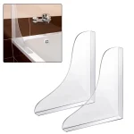 Protection contre les éclaboussures de baignoire en acrylique, facile à installer, plaque de déflecteur d&rsquo;eau auto-adhésive, déflecteur d&rsquo;évier de lavabo Transparent et étanche