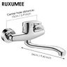 Robinet de cuisine mural rotatif en Chrome poli – vue 3