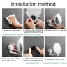 360 ° Miroir de maquillage pliant rotatif mural – vue 6