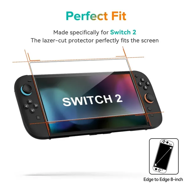 Protecteur d'écran HD NS2 en verre trempé pour Switch 2 – vue 6