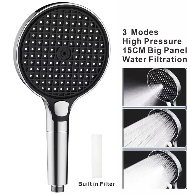 Pommeau de douche haute pression à grand panneau de 15CM – vue 4
