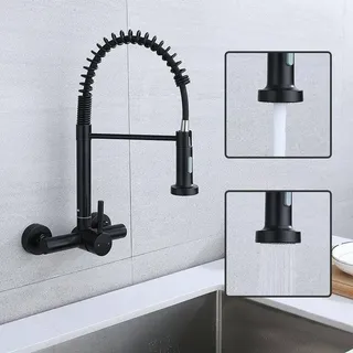 Robinet de cuisine extractible en acier inoxydable