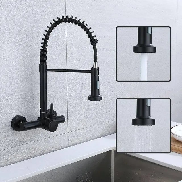 Robinet de cuisine extractible en acier inoxydable