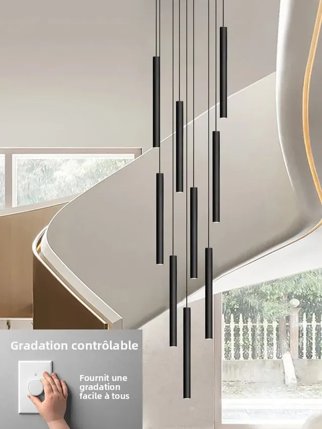 Dimmable LED contrôlable éclairage pendentif Long câble… – vue 2