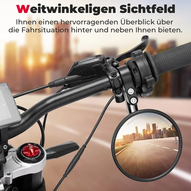 Rétroviseur moto universel 360 ° Rétroviseur latéral… – vue 4