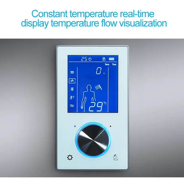 Mitigeur thermostatique mural numérique douche écran LCD… – vue 2