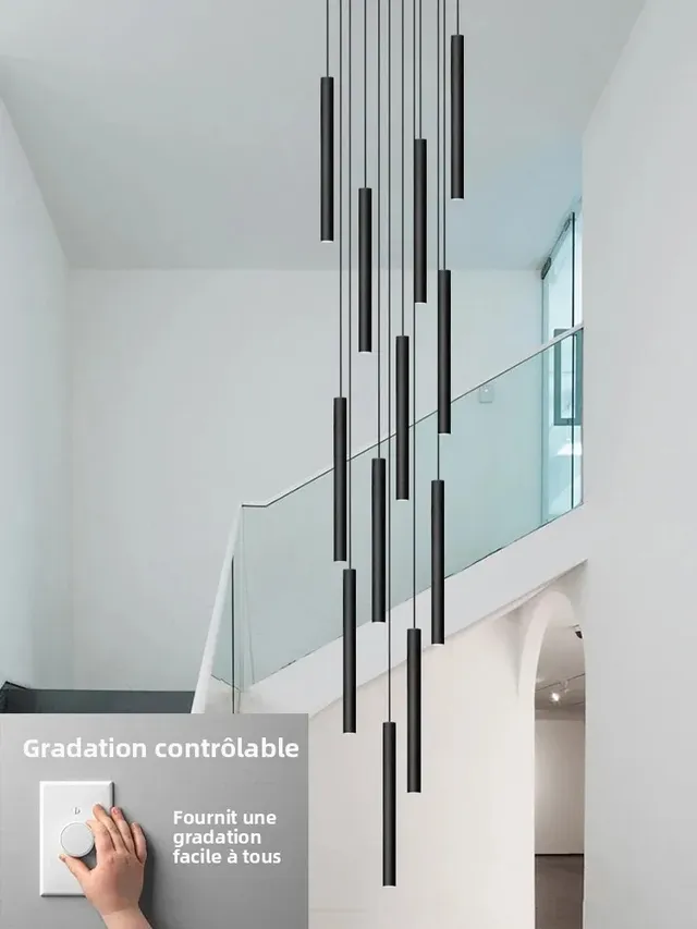 Dimmable LED contrôlable éclairage pendentif Long câble… – vue 5