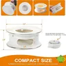 Chauffe théière porcelaine blanche bordure dorée… – vue 5