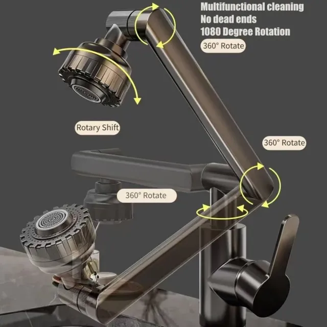 Robinet de lavabo de salle de bain universel avec tuyau… – vue 4