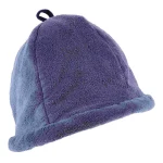 Bonnet sauna feutre polaire corail bleu bicolore absorbant séchage rapide grande taille unique protège cheveux
