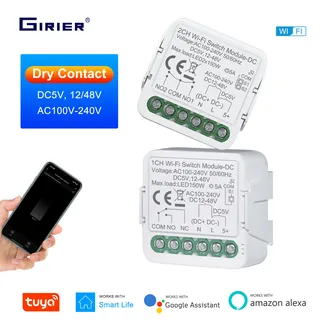 GIRIER Tuya Module de commutation intelligent WiFi Module de Contact…