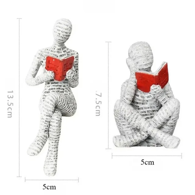 Figurines abstraites en résine pour décoration de maison – vue 6