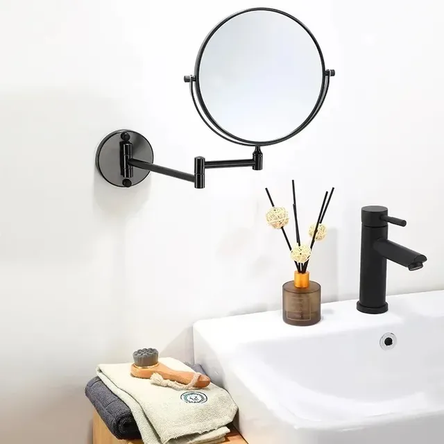 Miroir de maquillage télescopique mural