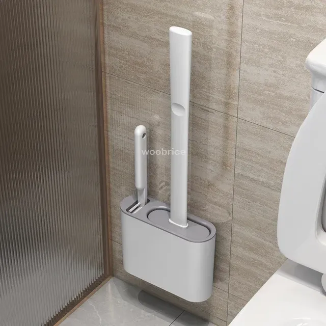 Brosse de toilette murale avec support
